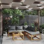 Muebles de jardín 6 pzas cojines madera maciza de acacia de vidaXL, Conjuntos de jardín - Ref: Foro24-3057623, Precio: 599,97...