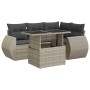 Set de sofás jardín y cojines 5 pzas ratán sintético gris claro de , Conjuntos de jardín - Ref: Foro24-3326633, Precio: 419,0...