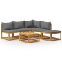 Muebles de jardín 6 pzas cojines madera maciza de acacia de vidaXL, Conjuntos de jardín - Ref: Foro24-3057623, Precio: 599,97...