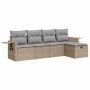 Juego de sofás jardín con cojines 5 pzas ratán sintético beige de , Conjuntos de jardín - Ref: Foro24-3325465, Precio: 353,49...