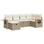 Juego de sofás jardín con cojines 6 pzas ratán sintético beige de , Conjuntos de jardín - Ref: Foro24-3325484, Precio: 481,73...