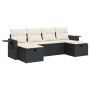 Set de sofás de jardín 6 piezas y cojines ratán sintético negro de , Conjuntos de jardín - Ref: Foro24-3325522, Precio: 359,3...