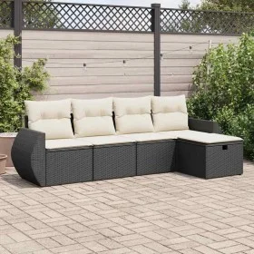 Set de muebles de jardín 5 pzas y cojines ratán sintético negro de , Conjuntos de jardín - Ref: Foro24-3325562, Precio: 324,6...