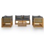 Muebles de jardín 9 pzas cojines madera maciza de acacia de vidaXL, Conjuntos de jardín - Ref: Foro24-3057611, Precio: 948,58...