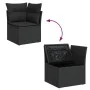 Set de sofás de jardín 6 piezas y cojines ratán sintético negro by , Garden sets - Ref: Foro24-3325581, Price: 402,34 €, Disc...