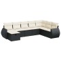 Set de sofás de jardín y cojines 8 piezas ratán sintético negro de , Conjuntos de jardín - Ref: Foro24-3325632, Precio: 487,9...