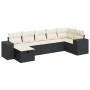 Set de sofás de jardín 7 pzas con cojines ratán sintético negro de , Conjuntos de jardín - Ref: Foro24-3325702, Precio: 435,5...