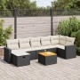 Set de sofás de jardín y cojines 8 piezas ratán sintético negro de , Conjuntos de jardín - Ref: Foro24-3325794, Precio: 463,3...
