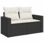 Set de sofás de jardín y cojines 8 piezas ratán sintético negro de , Conjuntos de jardín - Ref: Foro24-3325794, Precio: 463,3...
