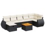 Set de sofás de jardín y cojines 8 piezas ratán sintético negro de , Conjuntos de jardín - Ref: Foro24-3325850, Precio: 478,4...
