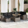 Set sofás jardín y cojines 5 pzas ratán sintético acacia gris de , Conjuntos de jardín - Ref: Foro24-3328096, Precio: 556,03 ...