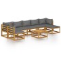 Muebles de jardín 8 pzas cojines madera maciza de acacia de vidaXL, Conjuntos de jardín - Ref: Foro24-3057630, Precio: 914,71...