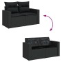 Set sofás jardín y cojines 8 pzas ratán sintético acacia negro de , Conjuntos de jardín - Ref: Foro24-3328000, Precio: 518,15...