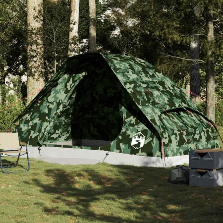 Tienda campaña familiar iglú 6 personas impermeable camuflaje de , Tiendas de campaña - Ref: Foro24-4009647, Precio: 137,96 €...