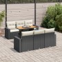 Set de sofás de jardín 7 pzas con cojines ratán sintético negro de , Conjuntos de jardín - Ref: Foro24-3326996, Precio: 497,6...