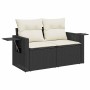 Set de muebles de jardín 5 pzas y cojines ratán sintético negro de , Conjuntos de jardín - Ref: Foro24-3326397, Precio: 354,4...
