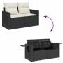 Set de muebles de jardín 5 pzas y cojines ratán sintético negro de , Conjuntos de jardín - Ref: Foro24-3326397, Precio: 354,4...