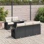 Set de sofás de jardín 6 piezas y cojines ratán sintético negro de , Conjuntos de jardín - Ref: Foro24-3326407, Precio: 462,7...