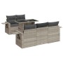Set de sofás de jardín 6 pzas y cojines ratán sintético gris de , Conjuntos de jardín - Ref: Foro24-3326413, Precio: 474,43 €...
