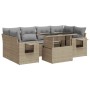 Set sofás de jardín 7 piezas y cojines ratán sintético beige de , Conjuntos de jardín - Ref: Foro24-3326430, Precio: 547,63 €...