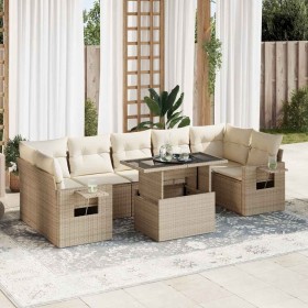 Set de sofás de jardín y cojines 8 piezas ratán sintético beige de , Conjuntos de jardín - Ref: Foro24-3326439, Precio: 602,8...