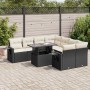 Set de sofás de jardín con cojines 9 pzas ratán sintético negro de , Conjuntos de jardín - Ref: Foro24-3326447, Precio: 603,9...