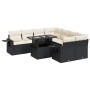 Set de sofás de jardín con cojines 9 pzas ratán sintético negro de , Conjuntos de jardín - Ref: Foro24-3326447, Precio: 603,9...