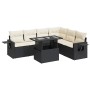 Set de sofás de jardín 7 pzas con cojines ratán sintético negro de , Conjuntos de jardín - Ref: Foro24-3326487, Precio: 479,5...