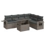 Set de sofás de jardín 7 pzas con cojines ratán sintético gris de , Conjuntos de jardín - Ref: Foro24-3326491, Precio: 490,29...