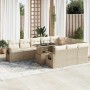 Set de sofás de jardín 11pzas con cojines ratán sintético beige de , Conjuntos de jardín - Ref: Foro24-3326549, Precio: 811,0...