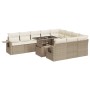 Set de sofás de jardín 11pzas con cojines ratán sintético beige de , Conjuntos de jardín - Ref: Foro24-3326549, Precio: 811,0...
