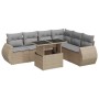 Set sofás de jardín 7 piezas y cojines ratán sintético beige de , Conjuntos de jardín - Ref: Foro24-3326650, Precio: 529,34 €...