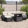 Set de sofás de jardín 7 pzas con cojines ratán sintético negro de , Conjuntos de jardín - Ref: Foro24-3326667, Precio: 483,0...