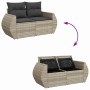 Set de sofás de jardín 7 pzas con cojines ratán PE gris claro de , Conjuntos de jardín - Ref: Foro24-3326673, Precio: 522,53 ...