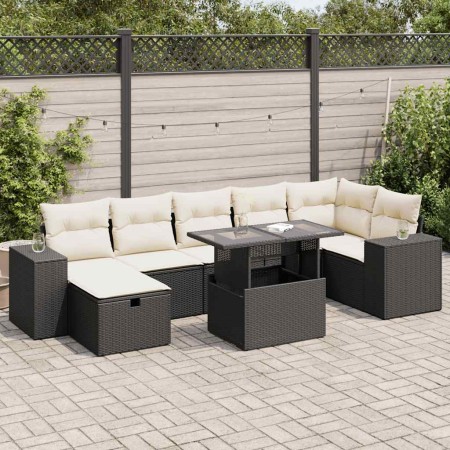 Set de muebles de jardín 5 pzas y cojines ratán sintético negro de , Conjuntos de jardín - Ref: Foro24-3327946, Precio: 530,5...