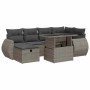 Set sofás jardín y cojines 8 pzas ratán sintético acacia gris de , Conjuntos de jardín - Ref: Foro24-3328061, Precio: 519,13 ...