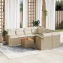 Set de sofás de jardín 9 pzas con cojines ratán sintético beige en Conjuntos de jardín | Comprar online en Foru.es