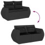 Set sofás jardín y cojines 5 pzas ratán sintético acacia negro de , Conjuntos de jardín - Ref: Foro24-3328063, Precio: 553,83...