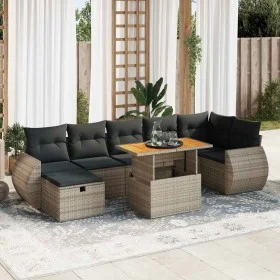Set sofás jardín y cojines 5 pzas ratán sintético acacia gris von , Gartensets - Ref: Foro24-3328068, Preis: 540,62 €, Rabatt: %