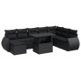 Set de sofás de jardín con cojines 9 pzas ratán sintético negro de , Conjuntos de jardín - Ref: Foro24-3326686, Precio: 611,5...