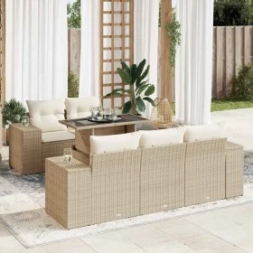 Juego de sofás jardín con cojines 6 pzas ratán sintético beige de , Conjuntos de jardín - Ref: Foro24-3326729, Precio: 592,60...