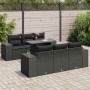 Set de sofás de jardín 7 pzas con cojines ratán sintético negro de , Conjuntos de jardín - Ref: Foro24-3326736, Precio: 569,5...