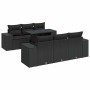 Set de sofás de jardín 7 pzas con cojines ratán sintético negro de , Conjuntos de jardín - Ref: Foro24-3326736, Precio: 569,5...