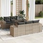 Set de sofás de jardín 7 pzas con cojines ratán sintético gris de , Conjuntos de jardín - Ref: Foro24-3326741, Precio: 534,92...