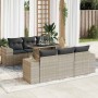 Set de sofás de jardín 7 pzas con cojines ratán PE gris claro de , Conjuntos de jardín - Ref: Foro24-3326743, Precio: 561,96 ...