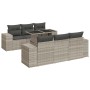 Set de sofás de jardín 7 pzas con cojines ratán PE gris claro de , Conjuntos de jardín - Ref: Foro24-3326743, Precio: 561,96 ...