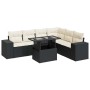 Set de sofás de jardín 7 pzas con cojines ratán sintético negro de , Conjuntos de jardín - Ref: Foro24-3326807, Precio: 484,1...