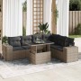 Set de sofás de jardín 7 pzas con cojines ratán sintético gris de , Conjuntos de jardín - Ref: Foro24-3326811, Precio: 493,81...