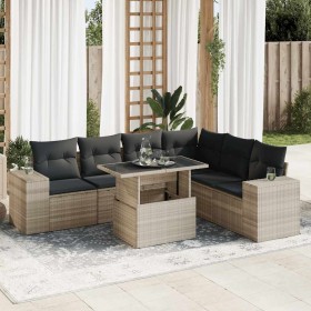 Set de sofás de jardín 7 pzas con cojines ratán PE gris claro de , Conjuntos de jardín - Ref: Foro24-3326813, Precio: 536,61 ...