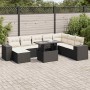 Set de sofás de jardín con cojines 9 pzas ratán sintético negro de , Conjuntos de jardín - Ref: Foro24-3326847, Precio: 577,8...